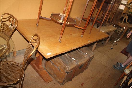 Light oak refectory table